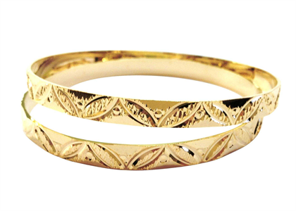 Gold Plated | Diamond Cut Bangles